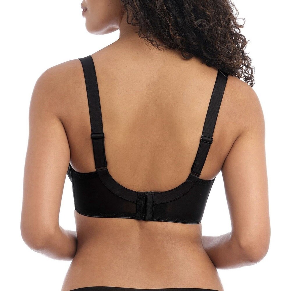 Freya Fancies Underwire Balcony K Cup Bra Underwear Black Lace Ribbon Size 30 J - Picture 3 of 4